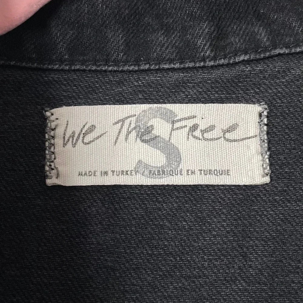 Free People Jumpsuit Small Washed Black Marci Denim Utility Boiler Suit Cotton‎